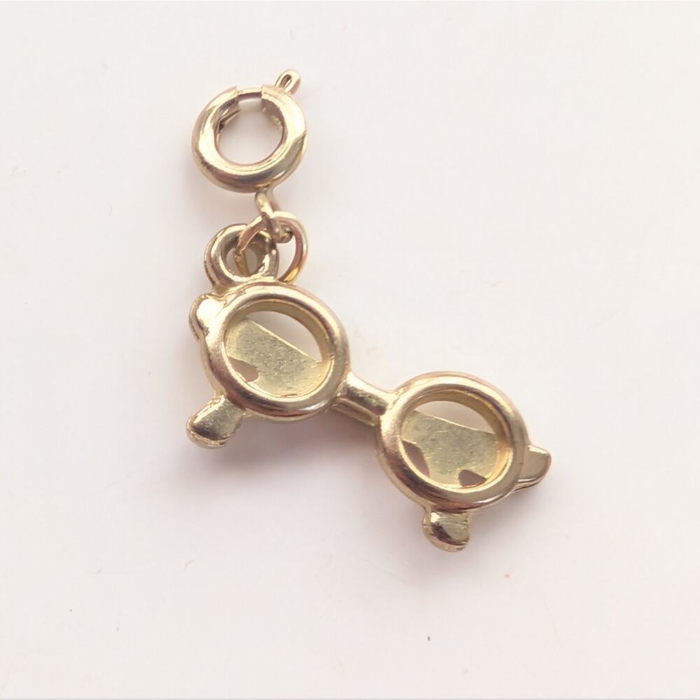 Vintage Rich Gold Tone Glasses Harry Potter Style Vacation Pendant Charm